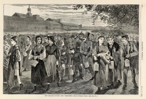 ニューイングランドの工場生活--『ベル・タイム』（『ハーパーズ・ウィークリー』1868年7月25日号より