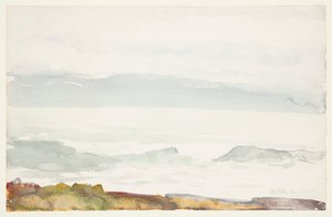 崖から見た海、プラウツ ネック、メイン州 作： Winslow Homer
