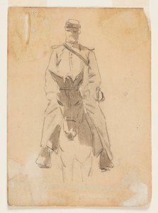 将校と馬頭 作： Winslow Homer
