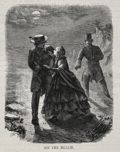 ビーチで、1860。