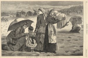 オン ザ ビーチ アット ロング ブランチ 作： Winslow Homer
