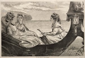 ロングブランチのビーチで、1870年。