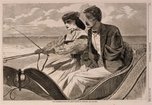 われわれの水場--ニューポートの空のスリーブ（『ハーパーズ・ウィークリー』1865年8月26日号より 作： Winslow Homer