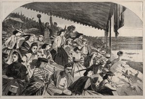 私たちの水飲み場-サラトガでの競馬、1865年。 作： Winslow Homer