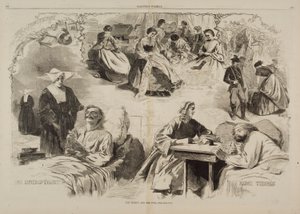 1862年9月6日付『ハーパーズ・ウィークリー』誌より「われわれの女性と戦争
