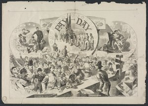1863年、ポトマック軍の1日を支払う。 作： Winslow Homer