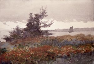 プラウトの首: オールド オーチャードを望む 作： Winslow Homer