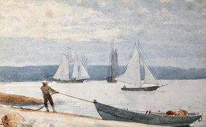 ドリーを引く、1880 作： Winslow Homer
