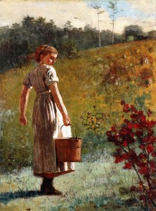 スピングからの帰還、1874 作： Winslow Homer