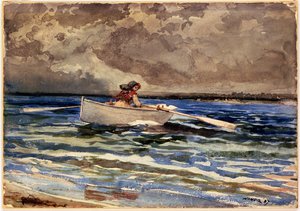 プラウトの首で漕ぐ、1887 作： Winslow Homer
