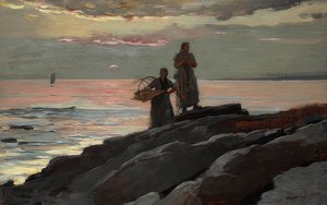 サコ湾。1896年 作： Winslow Homer