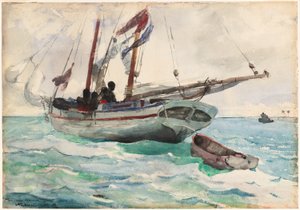 スクーナー - ナッソー 作： Winslow Homer