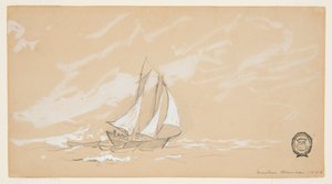 スクーナー船と 3 つのドーリー 作： Winslow Homer