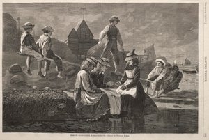 Saw-Gloucester、Massachusetts、1874を参照してください。 作： Winslow Homer