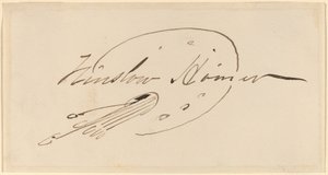 パレットの署名 作： Winslow Homer