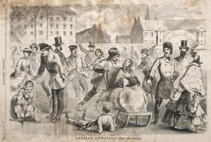 1859年ボストンでスケート。