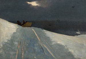 そりに乗る、1890〜95年頃 作： Winslow Homer