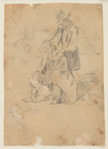 箱の上に座る兵士 作： Winslow Homer