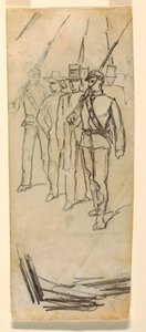 民間人を護衛する兵士 作： Winslow Homer