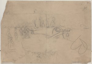 兵士と大砲 [裏面] 作： Winslow Homer