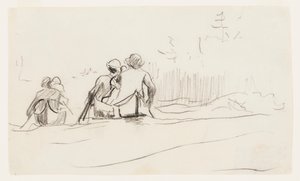 2 つのカヌーの船尾ビュー 作： Winslow Homer