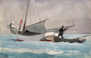セイルを張る 作： Winslow Homer