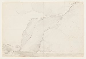 「ケープ・トリニティ、サグネ川」のための習作 作： Winslow Homer
