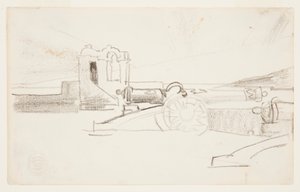 「サーチライト、ハーバー・エントランス、サンティアゴ・デ・クーバ」の習作 作： Winslow Homer
