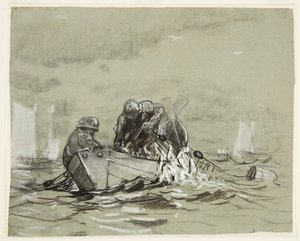 「ニシンネット」の習作 作： Winslow Homer