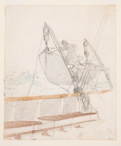 「遭難の合図」の習作 作： Winslow Homer