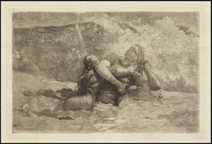 Undertowのための研究、1886年頃 作： Winslow Homer