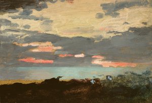 サンセット、サコベイ 作： Winslow Homer