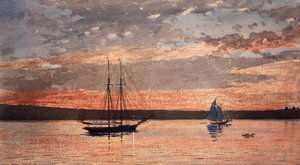 グロスターの夕日 作： Winslow Homer