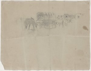補給列車とラバ [裏面] 作： Winslow Homer