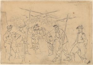 1862年、ペンシルバニア第3騎兵隊のサトラーのテント［直立］。
