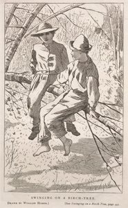 白樺の木のブランコ 作： Winslow Homer