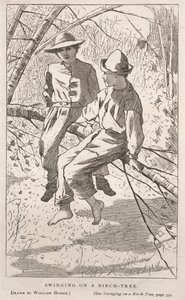 白樺の木に揺れる、1867年。 作： Winslow Homer