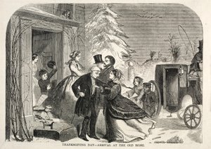 感謝祭の日-1858年の古い家への到着。