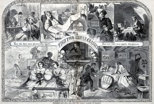 1860年12月1日、『ハーパーズ・ウィークリー』誌より、1860年感謝祭、社会の二大階級 作： Winslow Homer