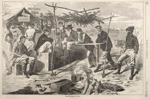 キャンプで感謝祭 作： Winslow Homer