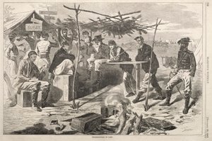 1862年のキャンプでの感謝祭。