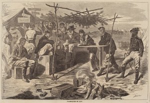 1862年に出版された「キャンプの感謝祭」。