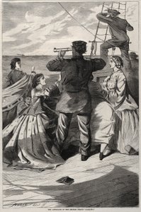 イギリス海賊アラバマのアプローチ、1863年。 作： Winslow Homer