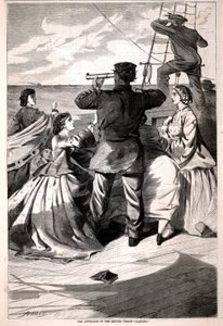 英国海賊 "アラバマ "の接近（『ハーパーズ・ウィークリー』1863年4月25日号より 作： Winslow Homer