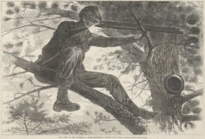 ポトマック軍-1862年11月15日、ピケット任務の鋭い射手（木の彫刻）