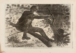 ポトマックの軍隊、ピケット義務の鋭い射手、ハーパーの週刊、1862年11月15日で公開