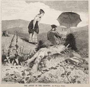 田舎の芸術家、1869年。 作： Winslow Homer