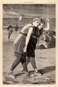 1873年8月2日付『ハーパーズ・ウィークリー』誌より「海水浴客たち 作： Winslow Homer