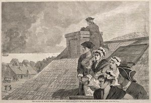 バンカーヒルの戦い-1875年、ボストンでコップスヒルからの戦いを観戦。
