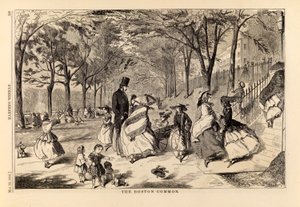 ボストン・コモン（『ハーパーズ・ウィークリー』1858年5月22日号より 作： Winslow Homer